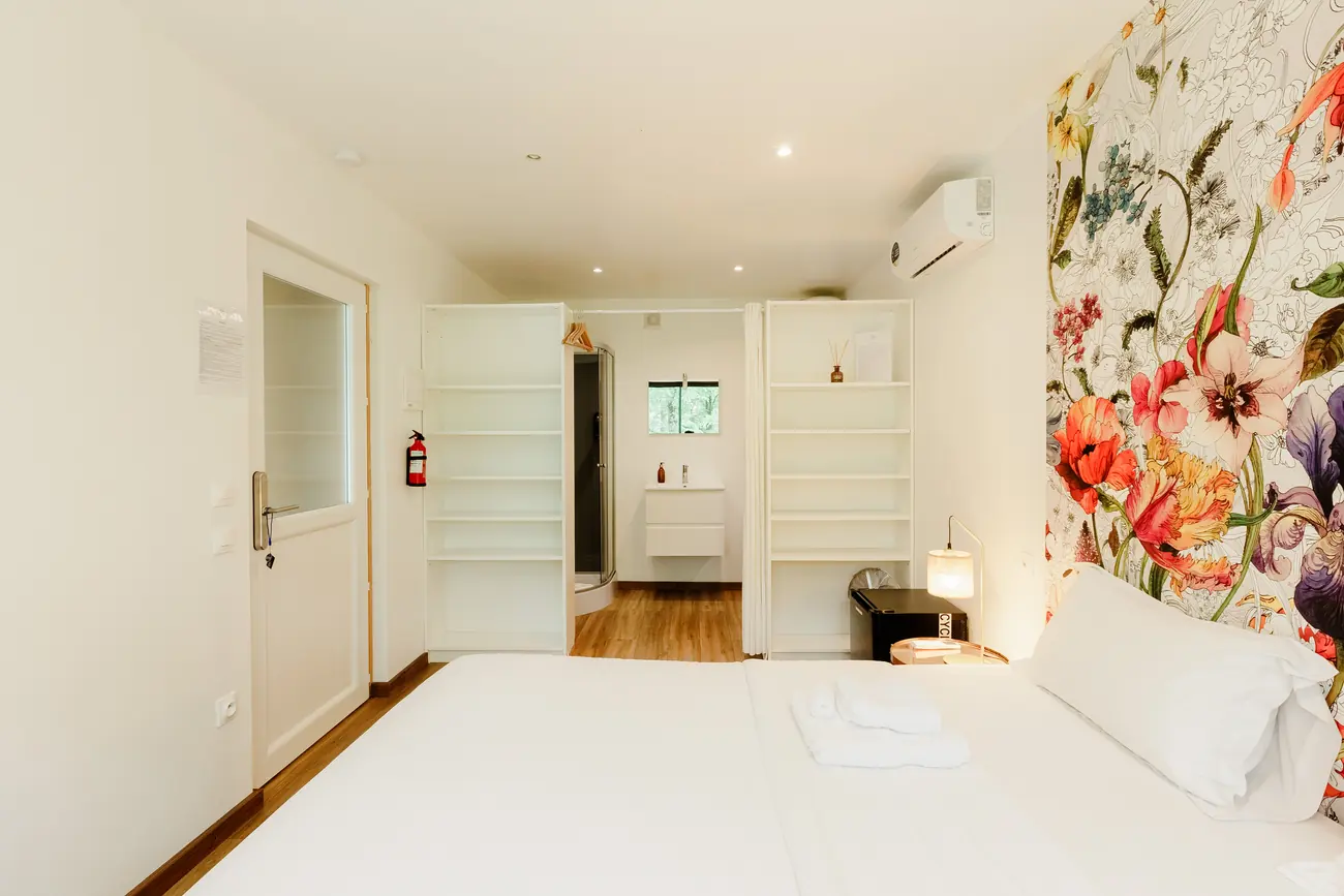 A bungalow, the bedroom seen from the door
