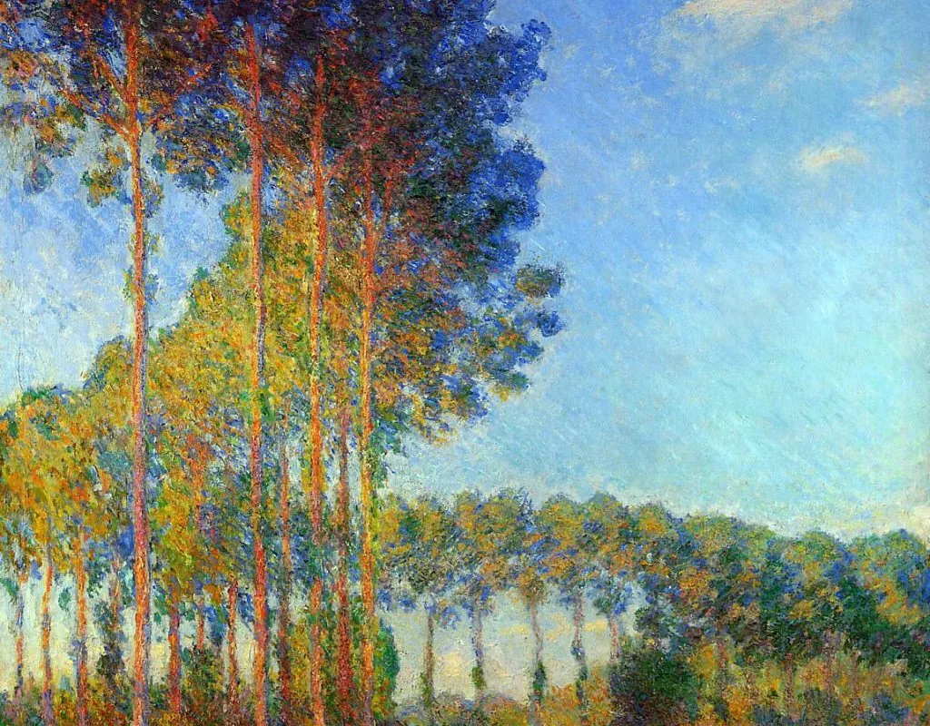 The Poplars, a painting by Claude Monet