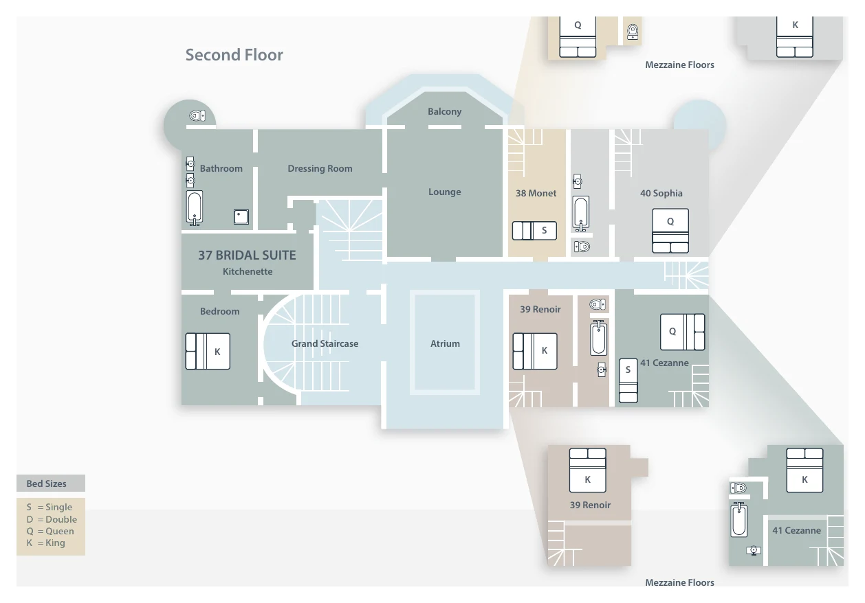 Second-floor plan of Château de la Valouze, drawn in 2017