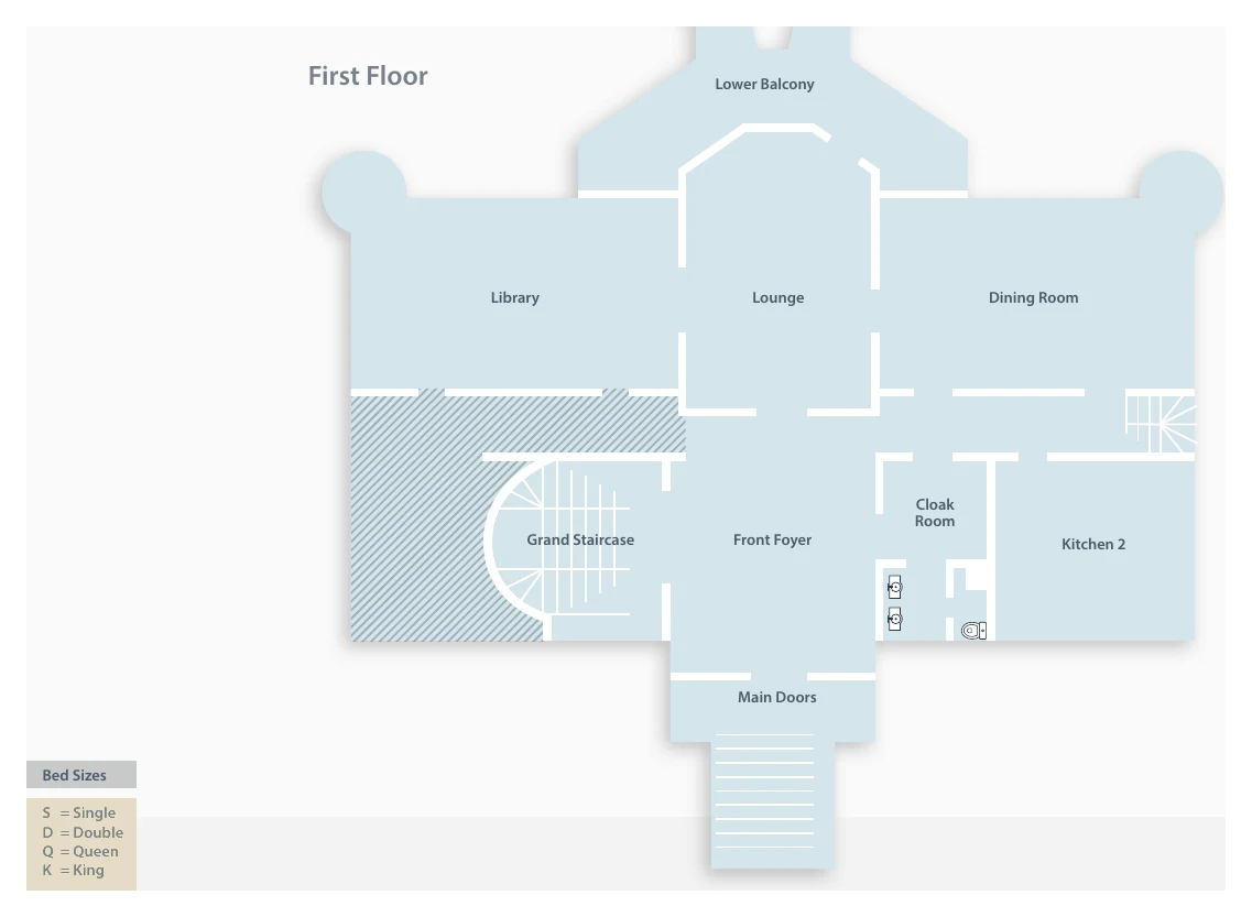 First-floor plan of Château de la Valouze, drawn in 2017