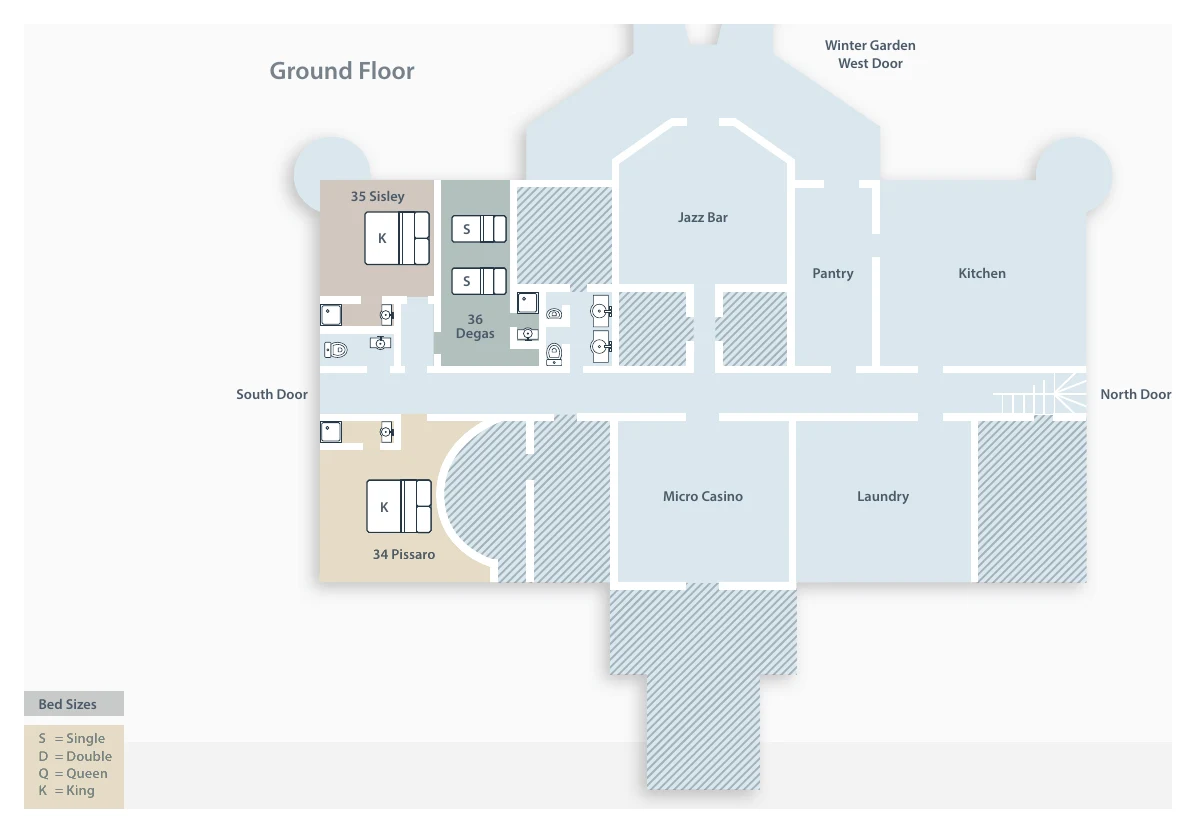 Ground-floor plan of Château de la Valouze, drawn in 2017