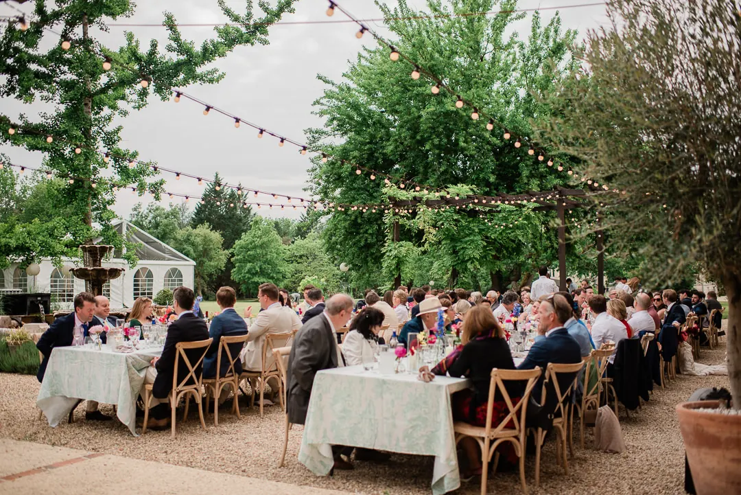 A long lunch under festoon lights